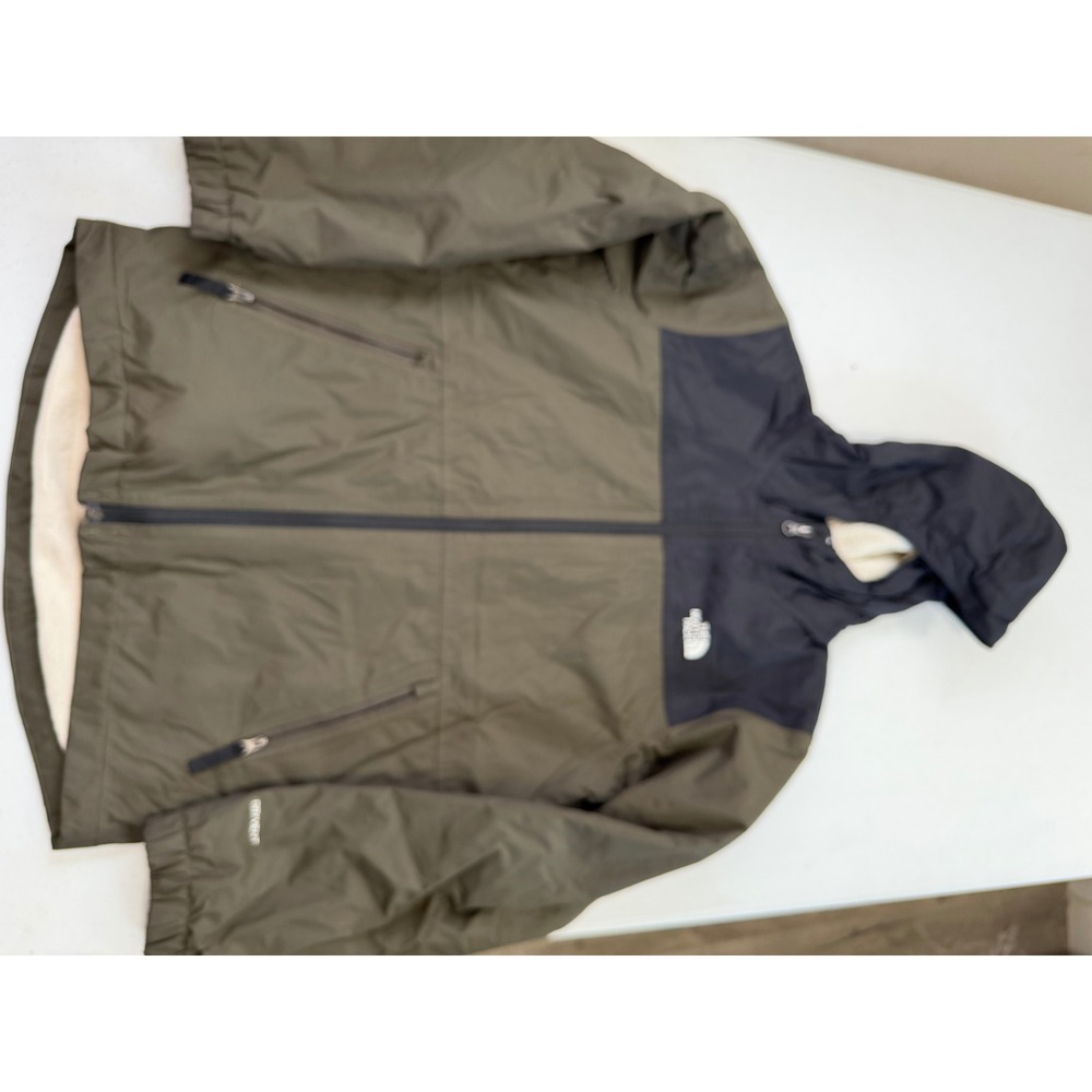 The North Face Boys DryVent Sherpa Lined Jacket Olive Green Black Large 14/16
